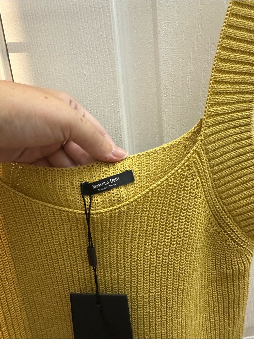 Massimo Dutti Mustard Ribbed Knit Tank - Picture 2 of 4